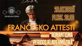Frančesko Attesti solokoncerts “Romantisma periods klaviermūzikā” kultūras pilī "Ziemeļblāzma"