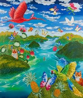 The multimedia exhibition „River of Dreams” at tha exhibition hall „Riga Art Space”