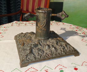 Christmas tree stands in the museum "Riga Art Nouveau Center".