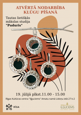 Open lesson on wicker weaving at Riga Culture Center "Iļguciems"