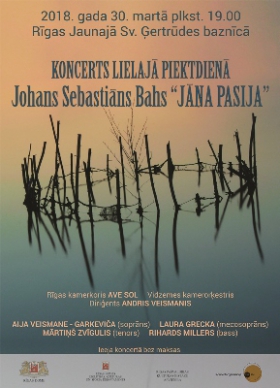 Lielajā Piektdienā latviešu mākslinieku izpildījumā skanēs  J.S.Baha oratorija “Jāņa pasija”