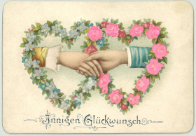 The theme of love in postcards in the "Riga Art Nouveau Center" museum.