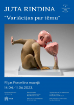 Jutas Rindinas personal exhibition “Variācijas par tēmu” ("Variations on a theme") will be opened at the Riga Porcelain Museum
