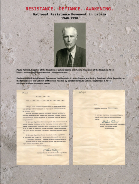 Resistance. Defiance. Awakening National Resistance Movement in Latvia 1940–1990