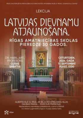 Prof., Dr. habil. art. Ojāra Spārīša lekcija  “Latvijas dievnamu atjaunošana. Rīgas Amatniecības skolas pieredze 30 gados.”