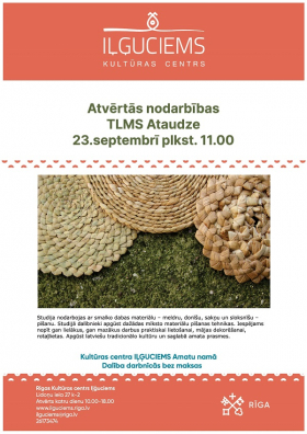 Atvērtā nodarbība MELDRU PĪŠANĀ Rīgas Kultūras centrā "Iļģuciems"