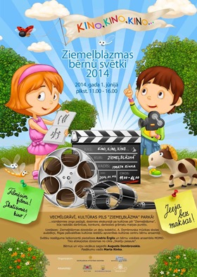 Bērniem veltīts pasākums KINO, KINO, KINO... kultūras pils ZIEMEĻBLĀZMA parkā