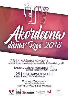 Starptautiskā labdarības festivāla “Akordeona dienas - Rīga 2018”  koncerti Rīgas Sv. Pētera baznīcā