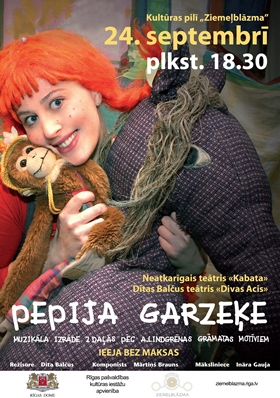 Izrāde bērniem „Pepija Garzeķe” kultūras pilī ZIEMEĻBLĀZMA