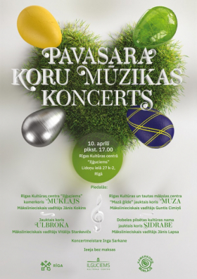 Otrajās Lieldienās kamerkoris “Muklājs” aicina uz pavasara koru mūzikas koncertu Rīgas Kultūras centrā “Iļģuciems”