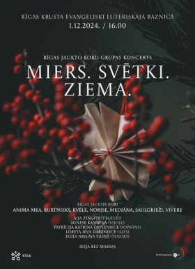 Rīgas jaukto koru koncerts “Miers. Svētki. Ziema.”