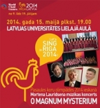 Mortena Lauridsena mūzikas koncerts O MAGNUM MYSTERIUM