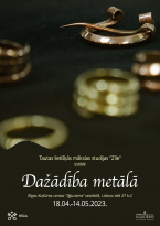 Tautas lietišķās mākslas studijas “Zīle” metālkalumu izstāde “Dažādība metālā” Rīgas Kultūras centra “Iļģuciems” vitrīnā