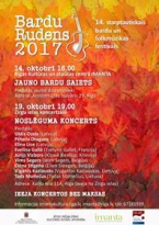 Festivāls "Bardu rudens 2017" aicina pietiekties dziesminiekus