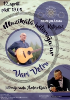 Kultūras pils “Ziemeļblāzma” piedāvā muzikālo interviju - dziedošo aktieri Vari Vētru intervēs Andris Kivičs.