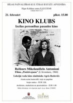 Itāļu režisora Mikelandželo Antonioni daiļrade februāra Kino klubā Rīgas Kultūras centrā „Iļģuciems”