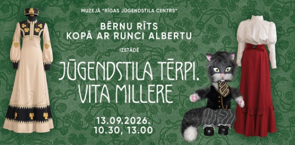 Jūgendstila tērpiem veltīts Bērnu rīts muzejā “Rīgas Jūgendstila centrs”